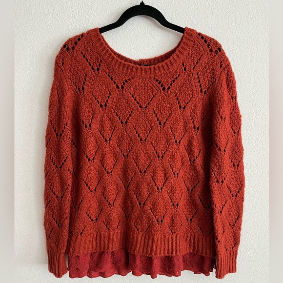 Anthropologie Sweaters - Anthropologie Lili’s Closet Crochet Sweater